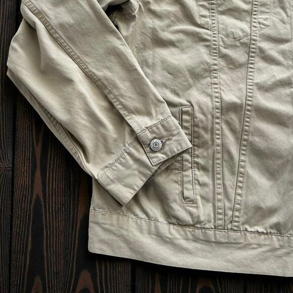 Vintage Y2K GAP Blue Jeans Cotton Trucker Jacket Men's Size XXL – Khaki Tan - Picture 4 of 11